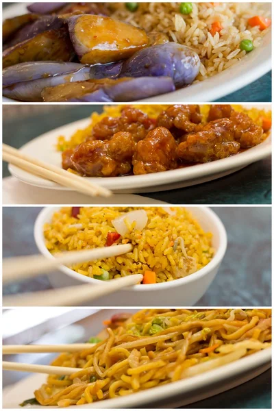Collage de comida china —  Fotos de Stock