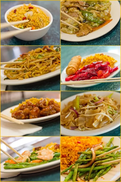 Çin yemeği kolaj — Stok fotoğraf