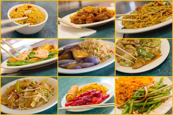 Collage de comida china —  Fotos de Stock