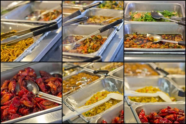 Chinese Food Buffet Trays — Stock Photo, Image