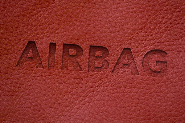 単語エアバッグ車のインテリア — ストック写真