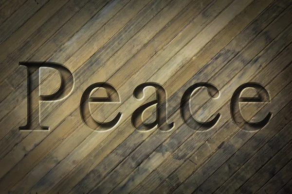 Engraved Word Peace — Stock Photo, Image