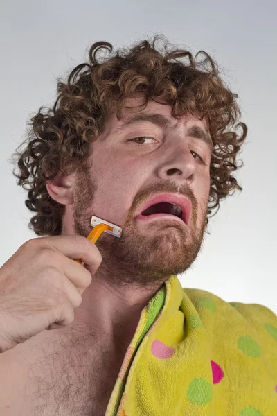 Shaving Off Beard — Stock Photo, Image