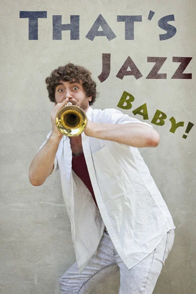 Trompete de jazz — Fotografia de Stock