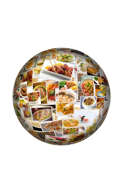 Mundo cozinha colagem globo Imagens De Bancos De Imagens