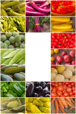Fruit and Vegetable Collage clipart