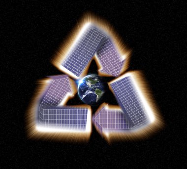 Solar Panel Earth Recycle clipart