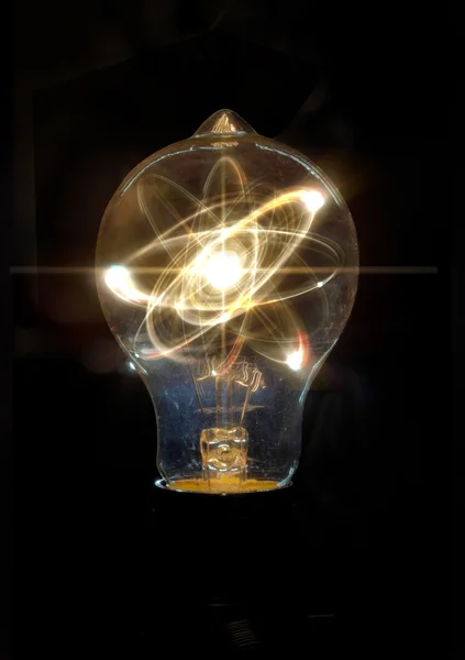 Lightbulb Atom σωματιδίων — Φωτογραφία Αρχείου