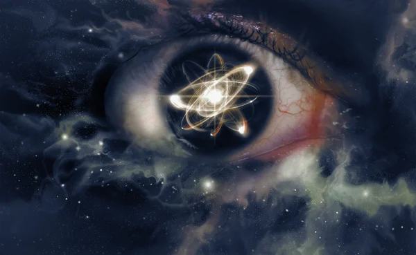 Atom Particle Eyes — Stock Photo, Image