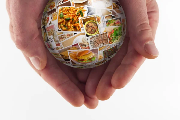 Mundial de la Cocina Collage Globe — Foto de Stock