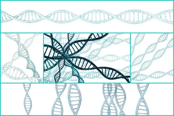 DNA Strand Collage — Stock Photo, Image