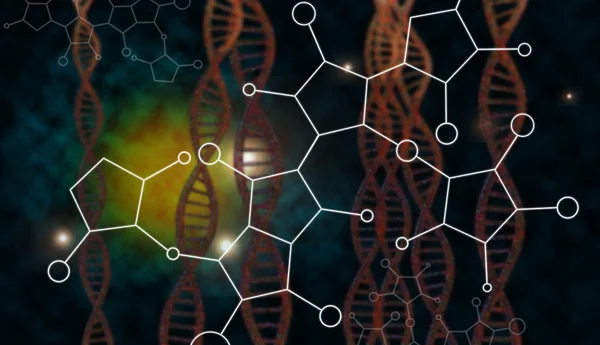 DNA-tråder – stockfoto