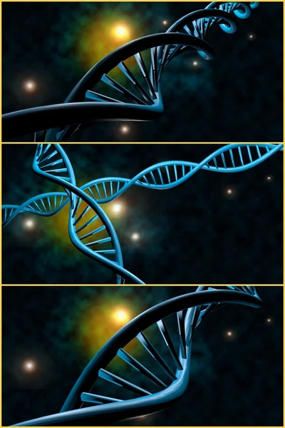 DNA Strand Collage — Stockfoto