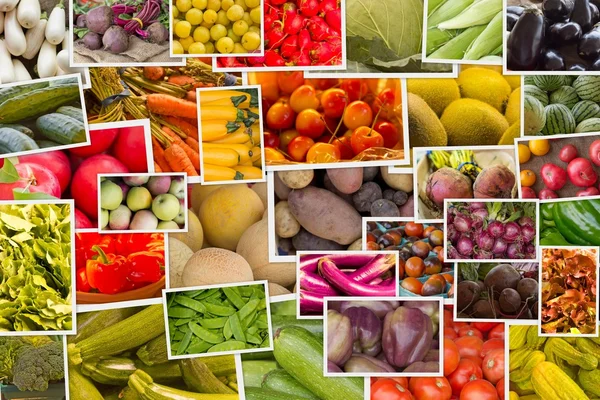 Collage de frutas y verduras —  Fotos de Stock