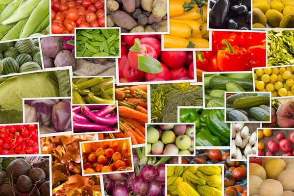 Collage de frutas y verduras —  Fotos de Stock