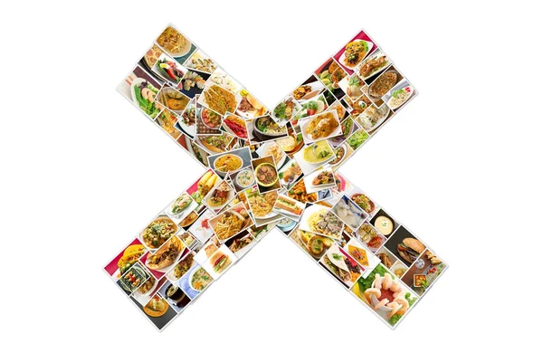 世界料理コラージュ X — ストック写真