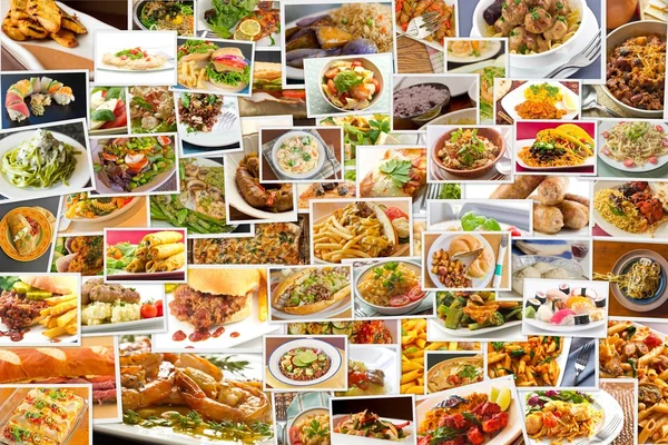 World Cuisine Collage — Stock Photo, Image