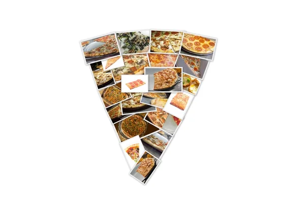 Pizza Collage — Fotografie, imagine de stoc