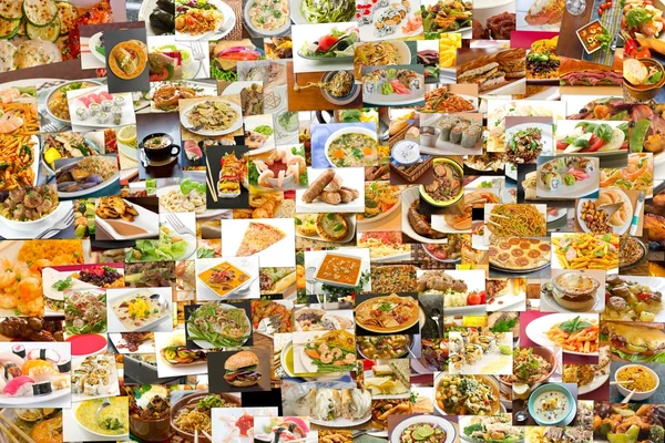 Weltküche-Collage — Stockfoto