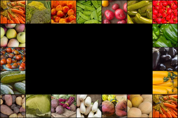 Collage de frutas y verduras —  Fotos de Stock