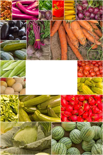 Collage de frutas y verduras — Foto de Stock