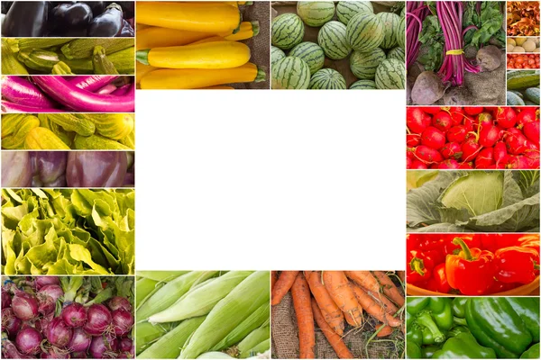 Collage de frutas y verduras —  Fotos de Stock