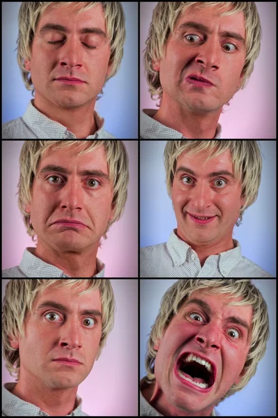 Expressões faciais bobas — Fotografia de Stock