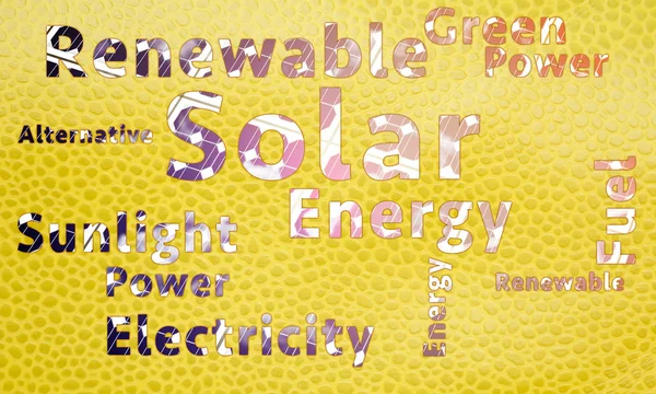 Energia solare Word Cloud — Foto Stock