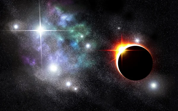 Eclipse Universe Starscape Background — Stock Photo, Image