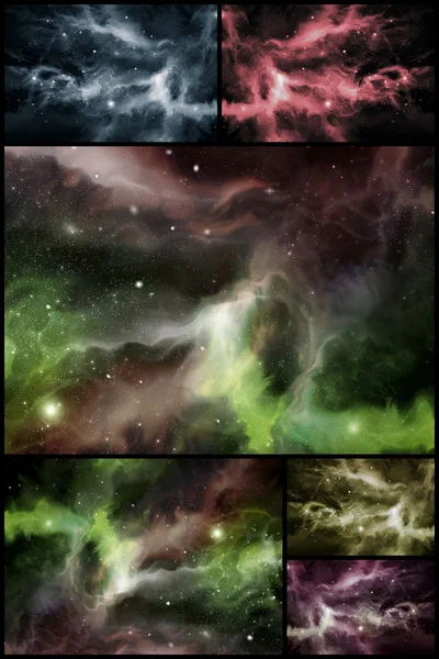Collage Universo Paisaje estelar —  Fotos de Stock