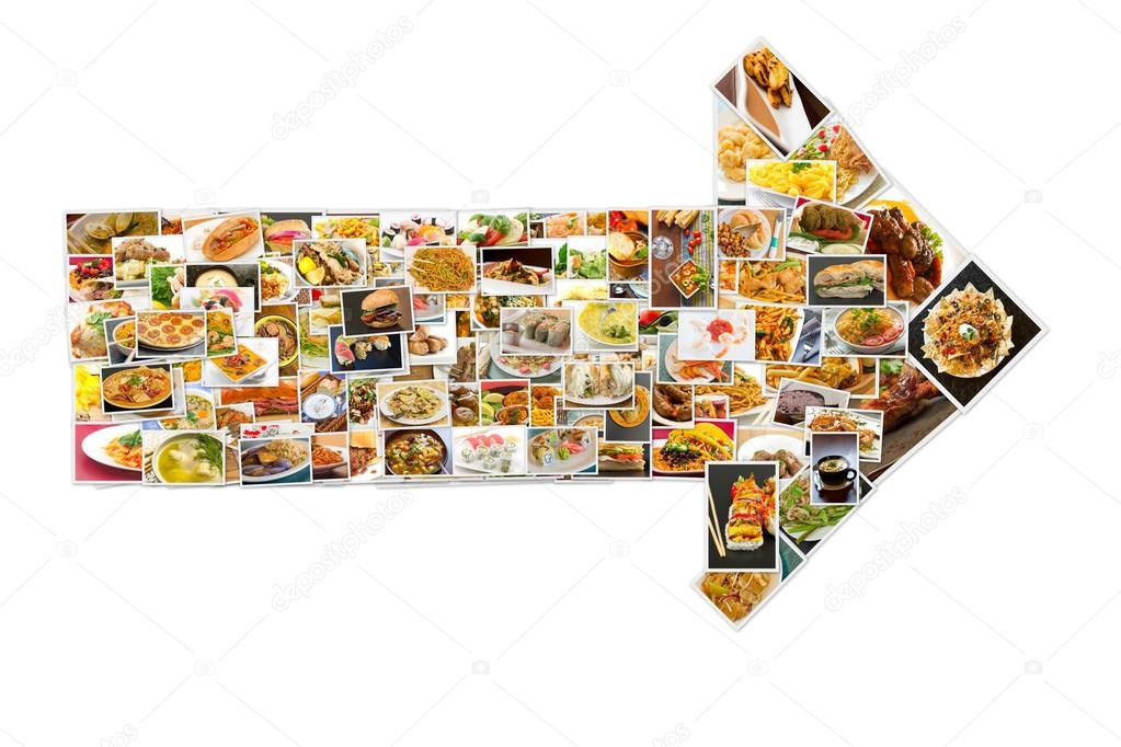 World Cuisine Collage Arrow