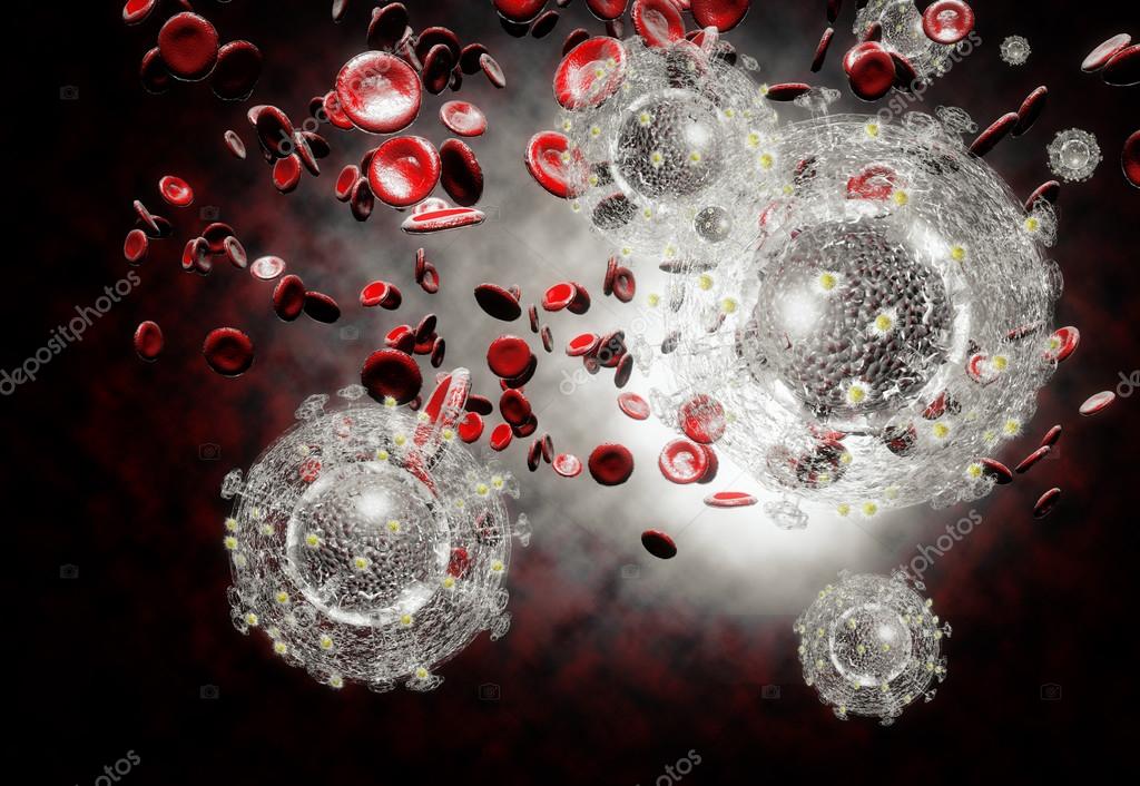 Aids Cells Under Microscope