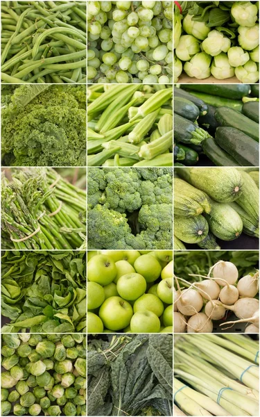 Collage de frutas y verduras — Foto de Stock