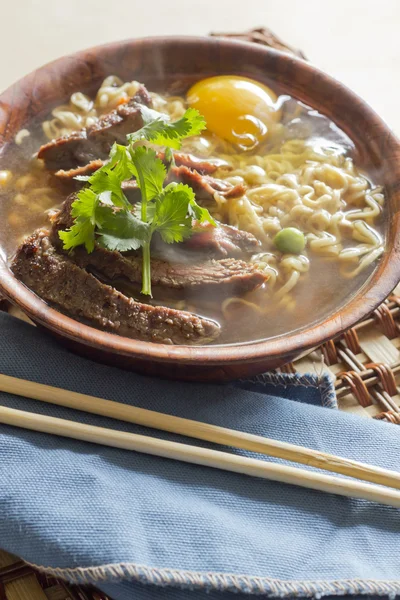 Beef Ramen Soup — Stock Photo, Image