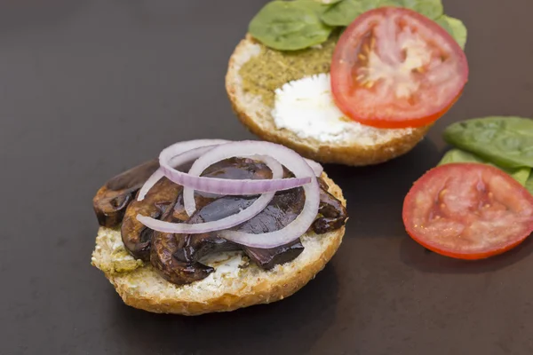 Portobello Mushroom Sandwich — Stock Photo, Image