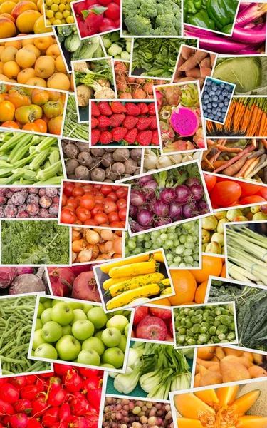 Collage de frutas y verduras —  Fotos de Stock