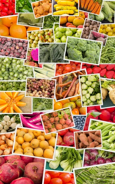 Fruits and Vegetables Collage — Stock Photo, Image