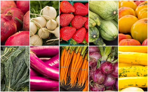 Collage de frutas y verduras —  Fotos de Stock