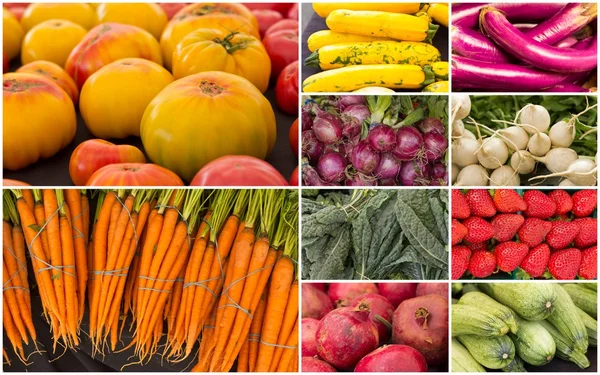 Collage de frutas y verduras — Foto de Stock