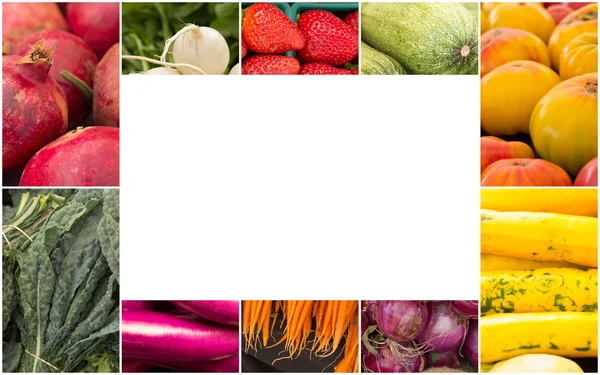 Fruits and Vegetables Collage — Stock Photo, Image