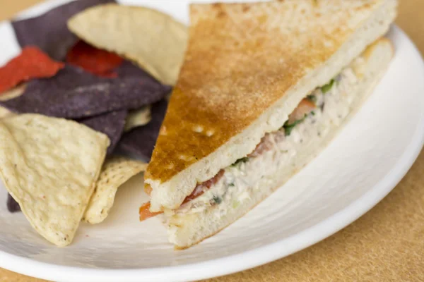 Tonijn Panini tortillachips — Stockfoto