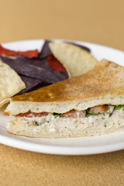 Thunfisch Panini Tortilla Chips — Stockfoto