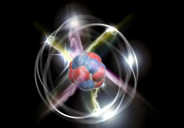 Fundo de partículas de átomo — Fotografia de Stock