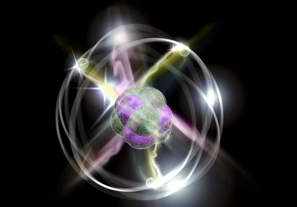 原子粒子背景 — 图库照片
