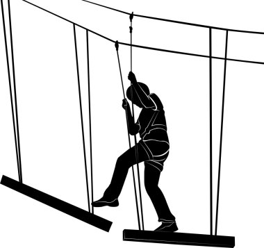 Çocuk Macera Parkı ip merdiven içinde