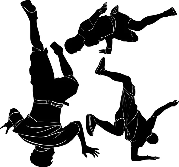 Gyűjtemény breakdance break tánc. Breakdance, alkalom táncol — Stock Vector