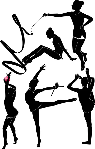 Meisje gymnast — Stockvector