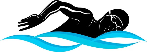 Schwimmer Sportler Illustration — Stockvektor