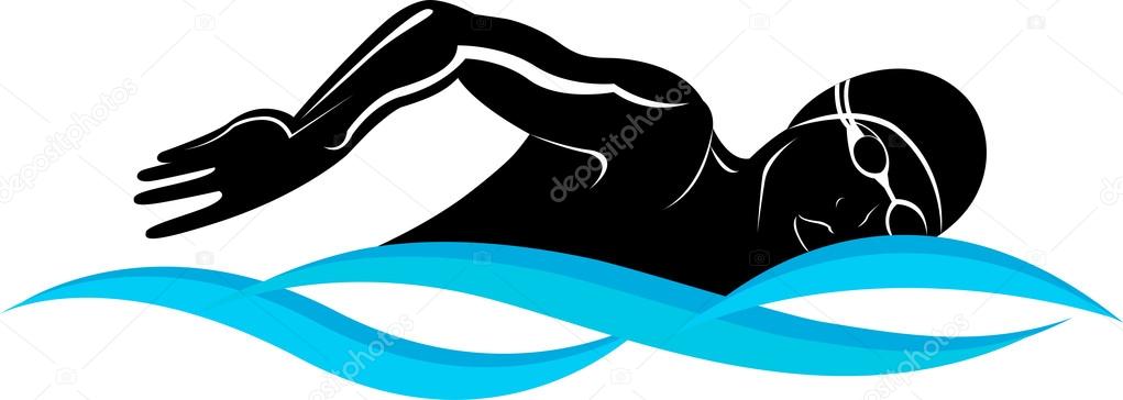 swimmer athlete illustration