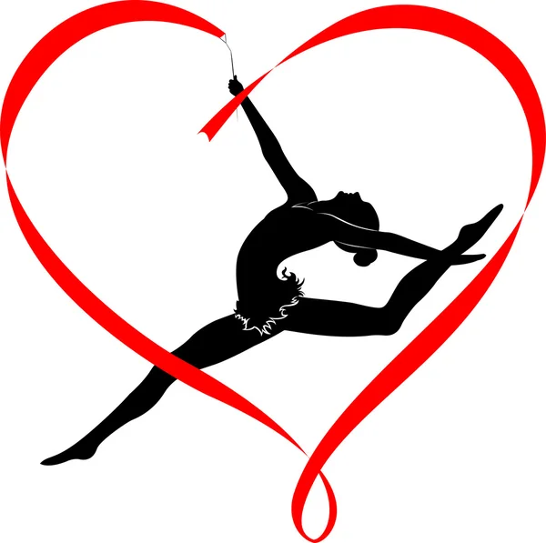 Illustration du logo de gymnastique — Image vectorielle